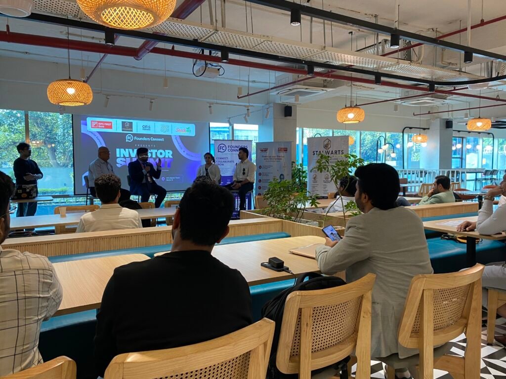 Foxhog Ventures on the investor panel at Founders Connect Investor Summit 2026 in Noida