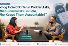 Tarun Poddar of Foxhog India in a discussion about independent journalism, media accountability, and journalistic transparency.